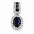 14k White Gold Diamond & Sapphire Pendant, Lovely Pendants for Necklace