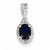 14k White Gold Diamond & Sapphire pendant, Stylish Pendants for Necklace