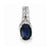 14k White Gold Diamond & Sapphire Pendant, Appealing Pendants for Necklace
