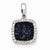 14k White Gold Diamond & Sapphire pendant, Pretty Pendants for Necklace
