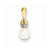 14k Gold Diamond and Freshwater Cultured Pearl pendant, Pendants for Necklace