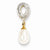14k Gold Diamond and Freshwater Cultured Pearl Oval pendant, Lovely Pendants for Necklace