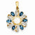 14k Gold Diamond and FW Cultured Pearl/London Blue Topaz Pendant, Pendants for Necklace