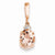 14k Rose Gold Diamond and Morganite pendant, Pretty Pendants for Necklace