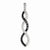 14k White Gold Black & White Diamond Twisted Pendant, Quality AA (G-H Color, SI1-SI2 Clarity)