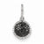 14k White Gold White and black-diamond Pendant, Quality AA (G-H Color, SI1-SI2 Clarity)