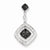 14k White Gold White & black-diamond Dangle Pendant, Pendants for Necklace