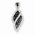 14k White Gold White & black-diamond Pendant, Quality AA (G-H Color, SI1-SI2 Clarity)