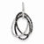 14k White Gold White and black-diamond Ovals Pendant, Quality AA (G-H Color, SI1-SI2 Clarity)