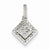 14k White Gold Diamond & Cluster pendant, Classy Pendants for Necklace