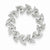 14k White Gold & Diamond Circle Leaf Pendant Slide Pendant, Quality AA (G-H Color, SI1-SI2 Clarity)