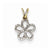 14k Gold Diamond Flower Pendant, Quality AA (G-H Color, SI1-SI2 Clarity)