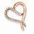 14k Rose Gold Diamond Heart Pendant, Quality AA (G-H Color, SI1-SI2 Clarity)