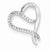 14k White Gold Diamonds Heart Pendant, Quality AA (G-H Color, SI1-SI2 Clarity, 0.12 cttw)