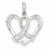 14k White Gold & Diamond Heart with Awareness Ribbon Pendant, Quality AA (G-H Color, SI1-SI2 Clarity)