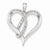 14k White Gold Diamond Heart Pendant, Delightful Pendants for Necklace