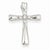 14k White Gold & Diamond Cross Pendant Slide Pendant, Quality AA (G-H Color, SI1-SI2 Clarity, 0.1 cttw)