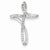 14k White Gold & Diamond Cross Pendant Slide Pendant, Quality AA (G-H Color, SI1-SI2 Clarity, 0.21 cttw)