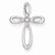 14k White Gold & Diamond Cross Slide Pendant, Pendants for Necklace