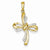 14k Gold Diamond Cross Pendant, Quality AA (G-H Color, SI1-SI2 Clarity, 0.01 cttw)