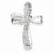 14k White Gold Diamond Cross Pendant Slide Pendant, Quality AA (G-H Color, SI1-SI2 Clarity, 0.25 cttw), Pretty Pendants for Necklace