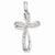 14k White Gold & Diamond Cross Pendant, Quality AA (G-H Color, SI1-SI2 Clarity)