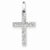 14k White Gold Diamond Small Cross Pendant, Quality AA (G-H Color, SI1-SI2 Clarity)
