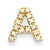 14k Gold Diamond Initial A Charm hide-image