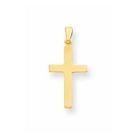 14k Gold Polished Cross Pendant, Adorable Pendants for Necklace