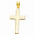 14k Gold Polished Cross Pendant, Pretty Pendants for Necklace