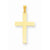 14k Gold Polished Cross Pendant, Charm
