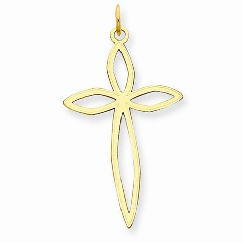 14k Gold Laser Designed Cross Pendant, Delightful Pendants for Necklace