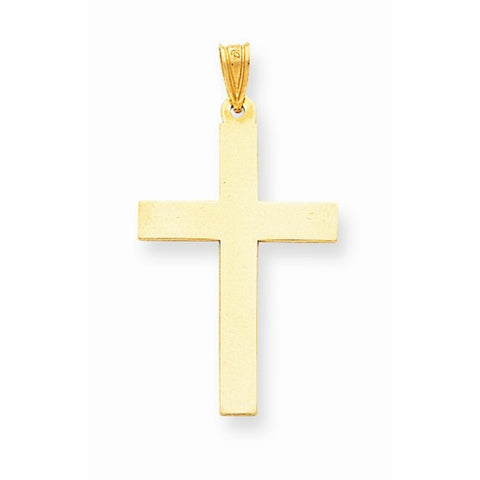 14k Gold Polished Cross Pendant, Adorable Pendants for Necklace