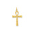 Laser Designed Ankh Cross Charm in 14k Gold