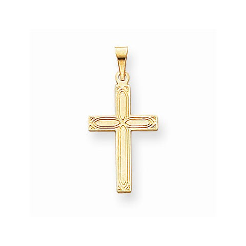14k Gold Solid Cross Pendant, Classy Pendants for Necklace