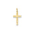 Laser Designed Cross Charm in 14k Gold