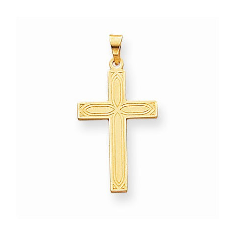 14k Gold Solid Cross Pendant, Dazzling Pendants for Necklace