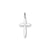 Laser Designed Cross Charm in 14k White Gold