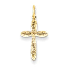 14k Gold Laser Designed Cross Charm hide-image
