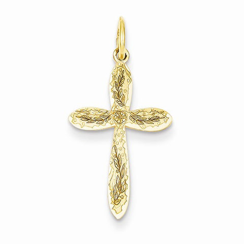 14k Gold Laser Designed Cross Pendant, Lovely Pendants for Necklace