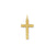 Laser Designed Cross Charm in 14k Gold