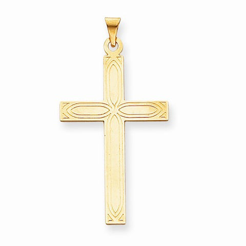 14k Gold Solid Cross Pendant, Classy Pendants for Necklace