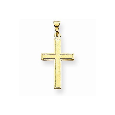 14k Gold Polished Cross Pendant, Adorable Pendants for Necklace