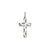 Laser Designed Cross Charm in 14k White Gold