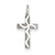 14k White Gold Laser Designed Cross Charm hide-image