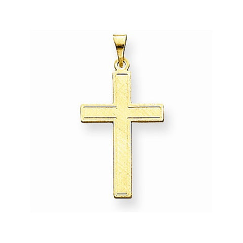 14k Gold Polished Cross Pendant, Dazzling Pendants for Necklace