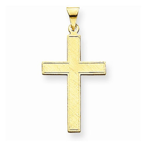 14k Gold Polished Cross Pendant, Delightful Pendants for Necklace