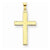 14k Gold Polished Cross Pendant, Delightful Pendants for Necklace