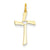 14k Gold Laser Designed Cross Charm hide-image