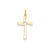 Laser Designed Cross Charm in 14k Gold